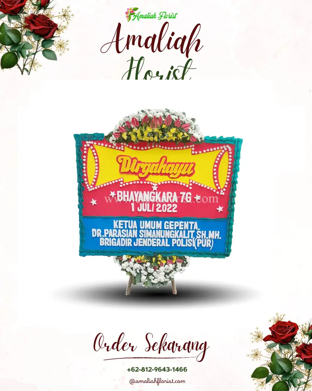 Papan Bunga HUT Ulang Tahun Muara Dua Kisam